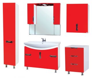 Пенал Bellezza Лагуна 35см левый красный 00000004444